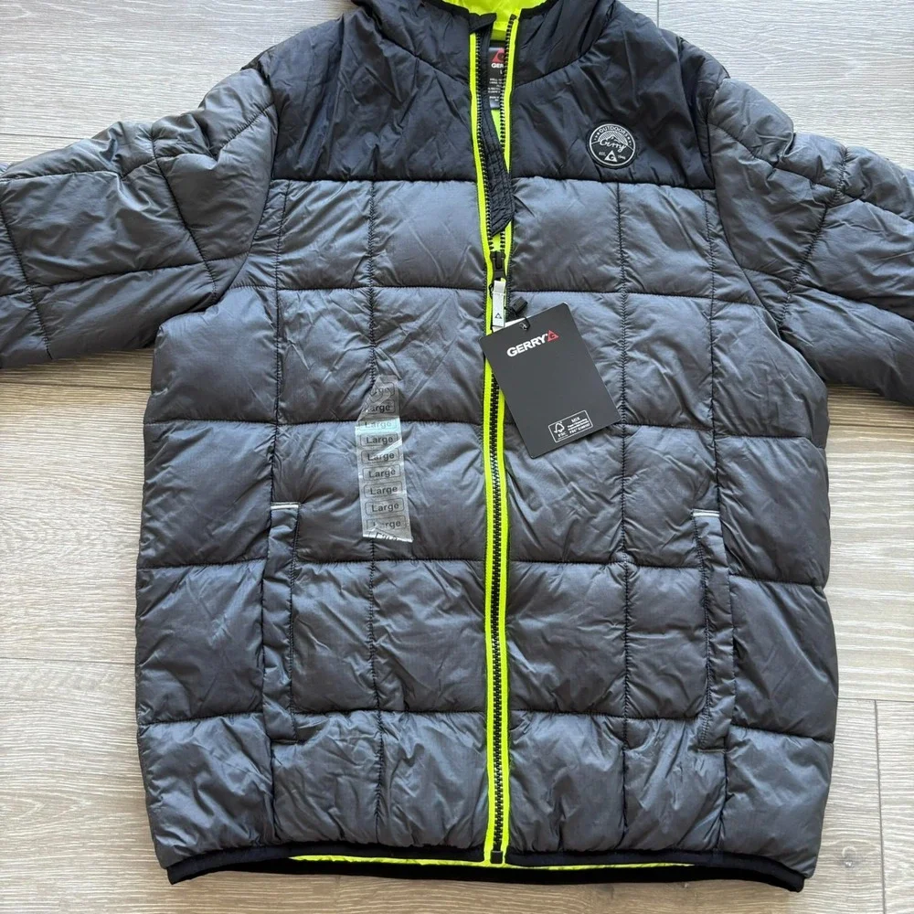 Gerry Kids Iron Gray Winter‎ Warm Full Zip Torque Puffer Insulated Jacket Size L